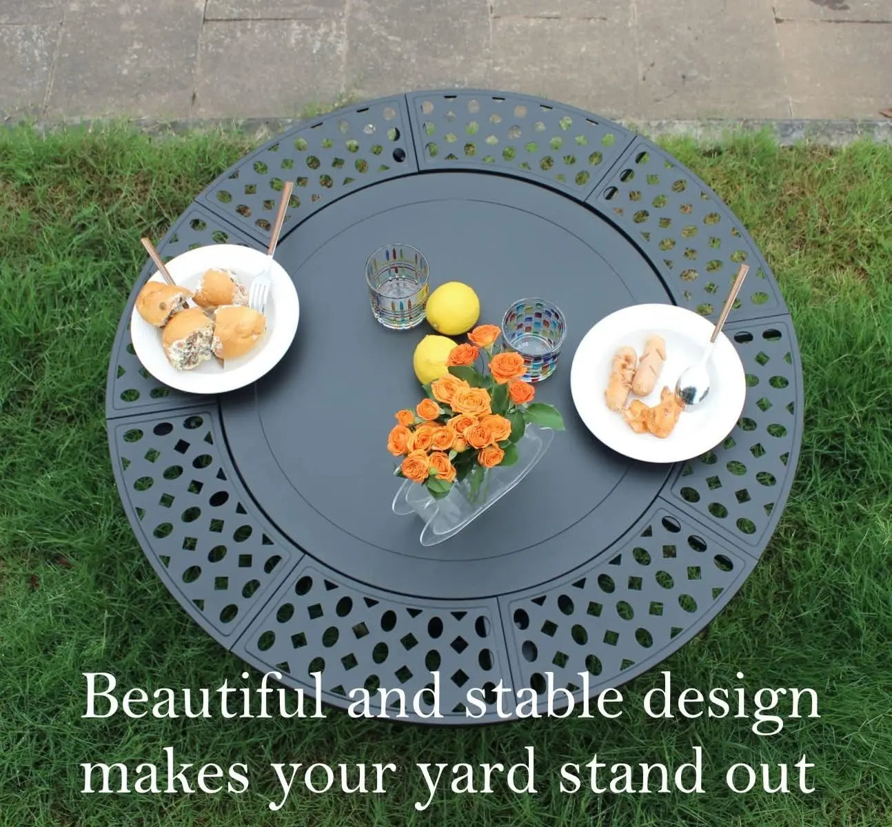 36 Inch Fire Pit with 2 Grills, Wood Burning Fire Pits for Outside with Lid, Poker & Round Waterproof Cover,BBQ& Outdoor Firepit