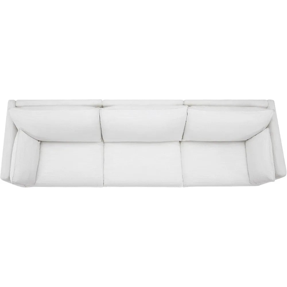 Sectional Modular Down Filled Sofa, Comfty Feather 3 Seat Cloud Couch, FSC Certified Modern Deep Seat Sectional for Living Room