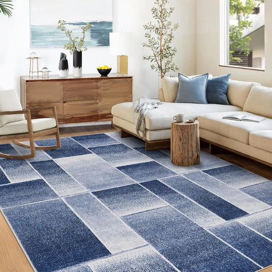 Modern Geometric Area Rug for Living Room Washable Soft Large Rug Indoor Floor Rug Carpet for Bedroom Entryway Dining Room