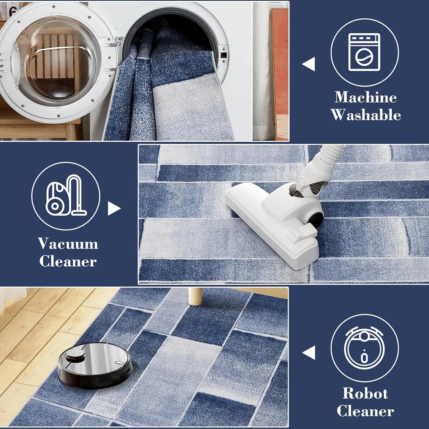 Modern Geometric Area Rug for Living Room Washable Soft Large Rug Indoor Floor Rug Carpet for Bedroom Entryway Dining Room