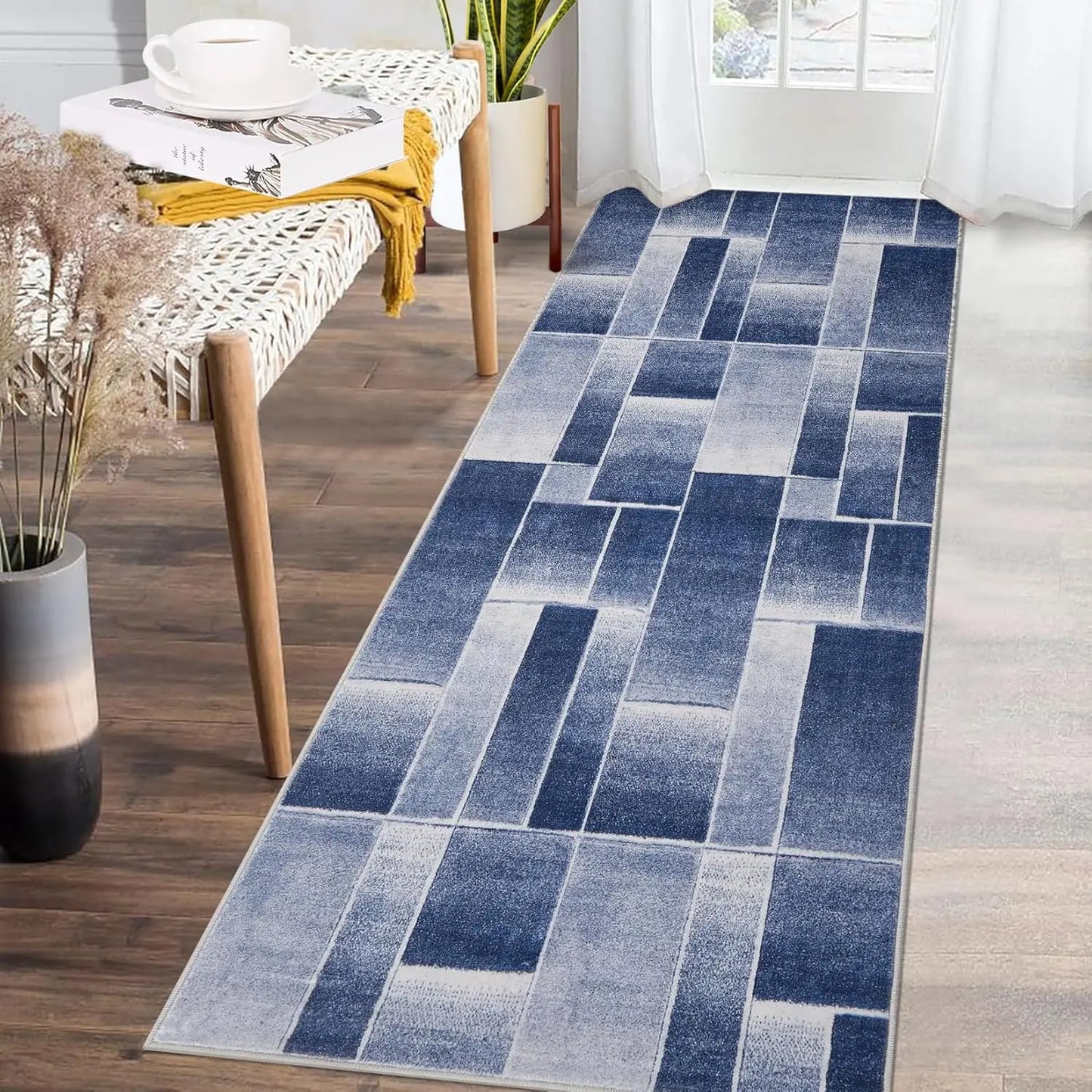 Modern Geometric Area Rug for Living Room Washable Soft Large Rug Indoor Floor Rug Carpet for Bedroom Entryway Dining Room