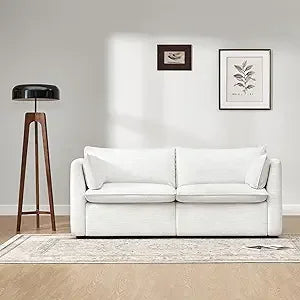 Sectional Modular Down Filled Sofa, Comfty Feather 3 Seat Cloud Couch, FSC Certified Modern Deep Seat Sectional for Living Room