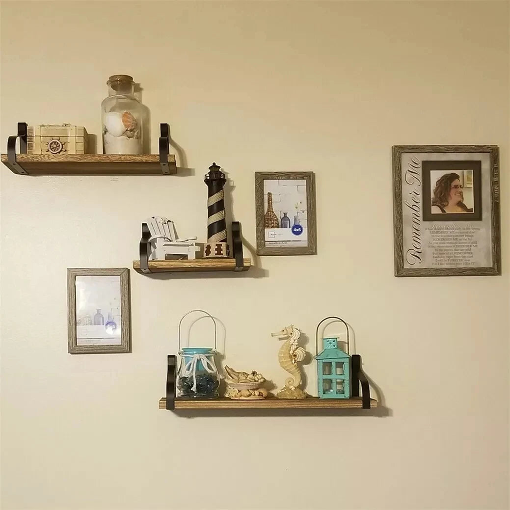 Floating Shelves for Wall Different Sizes Farmhouse Wall Shelf for Bedroom, Bathroom Storage, Living Room and Kitchen Decor