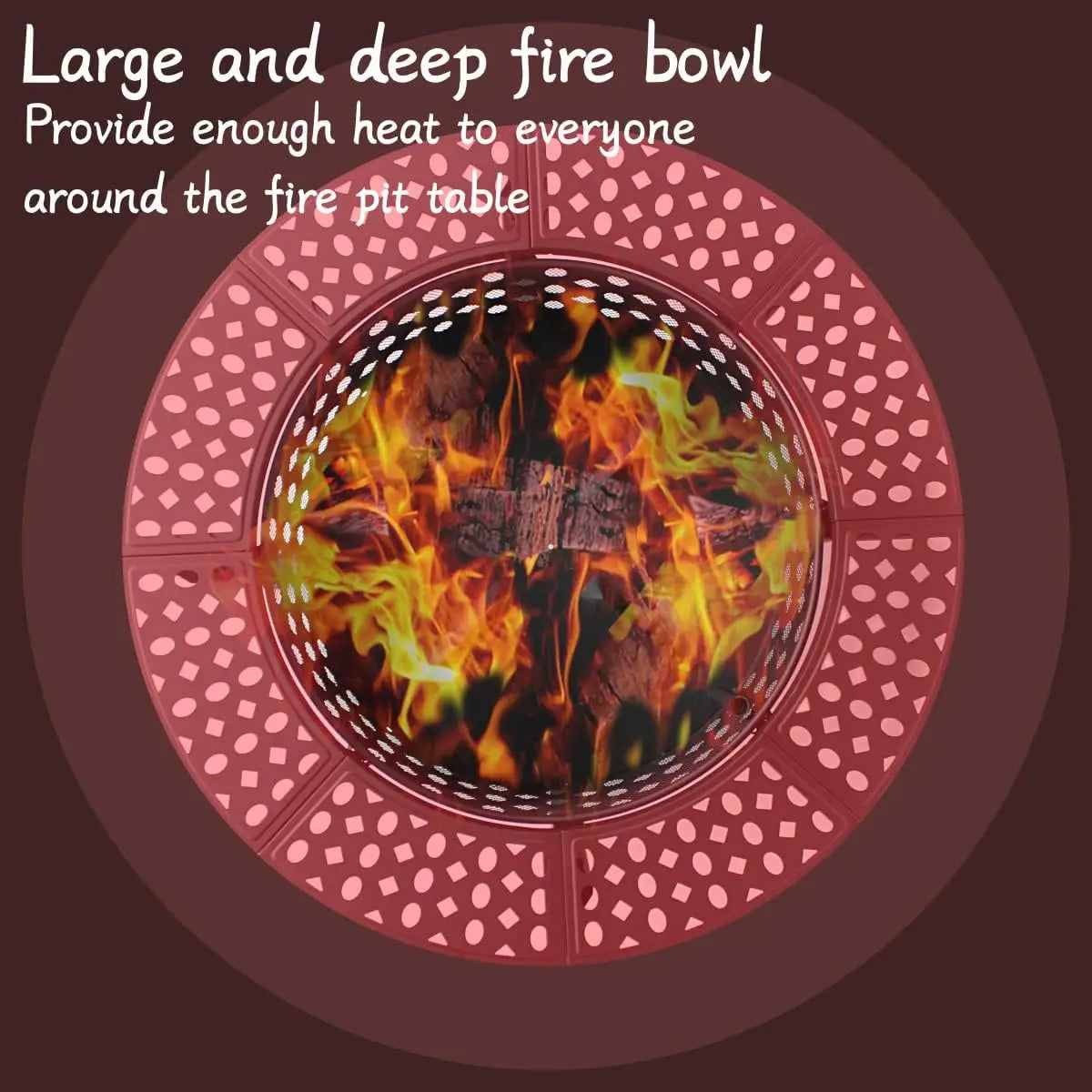 36 Inch Fire Pit with 2 Grills, Wood Burning Fire Pits for Outside with Lid, Poker & Round Waterproof Cover,BBQ& Outdoor Firepit