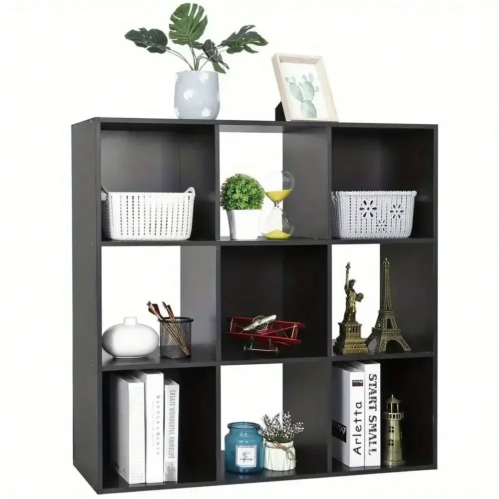 9 Cube Wooden 3 Tier Cabinet Storage Organizer Bookcase Shelving Bedroom Home