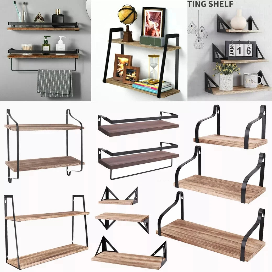 Floating Shelves for Wall Different Sizes Farmhouse Wall Shelf for Bedroom, Bathroom Storage, Living Room and Kitchen Decor