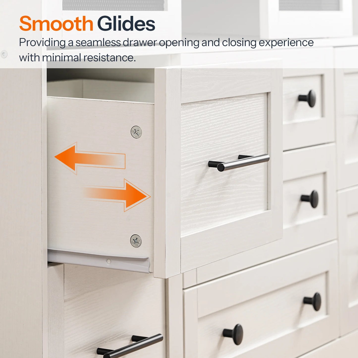 7 Drawers Dresser Bedroom White Dresser with Storage